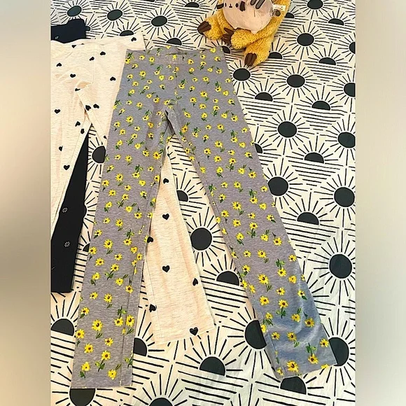 Set of 3 Fun and Girly Cotton Printed Leggings (Sz 10-12) - Picture 2 of 9